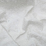 All Over Thread Work Embroidery On White Dyeable Upada Fabric