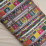 All Over Black Traditional Thread Work On Upada Fabric