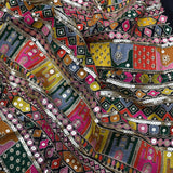 All Over Black Traditional Thread Work On Upada Fabric