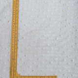 All Over Thread Work On Dyeable Georgette Fabric