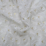 All Over Thread Work On Dyeable Georgette Fabric