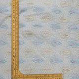 All Over Multi Color Thread Work On Dyeable Georgette Fabric