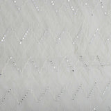 All Over Zig Zag Mirror Work On Dyeable Cora Cotton Fabric