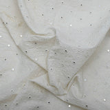 All Over Thread Mirror Work On Dyeable Cora Cotton Fabric