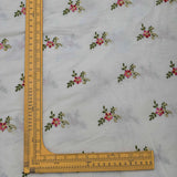 All Over Floral Zari Work On Dyeable Cora Cotton Fabric