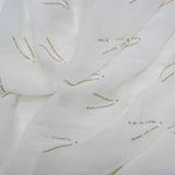 All Over Sequins Thread Work On Dyeable Georgette Fabric