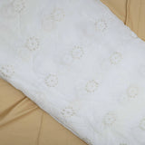 All Over Sequins Thread Work On Dyeable Georgette Fabric