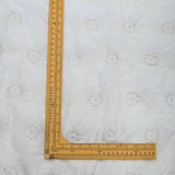 All Over Sequins Thread Work On Dyeable Georgette Fabric