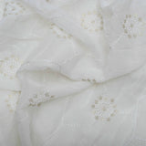 All Over Sequins Thread Work On Dyeable Georgette Fabric