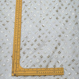 All Over Sequins Thread Work On Dyeable Georgette Fabric