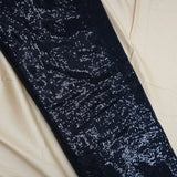 All Over Black Sequin Work On Georgette Fabric