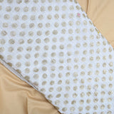 All Over Sequins Work On Dyeable Georgette Fabric