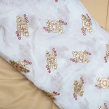 Upada Fabric Multi Gota Patti Embroidery Dyeable