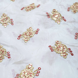 Upada Fabric Multi Gota Patti Embroidery Dyeable