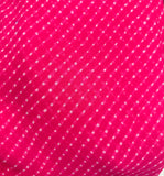 Rani Pink Colour Leheriya Georgette Printed Fabric