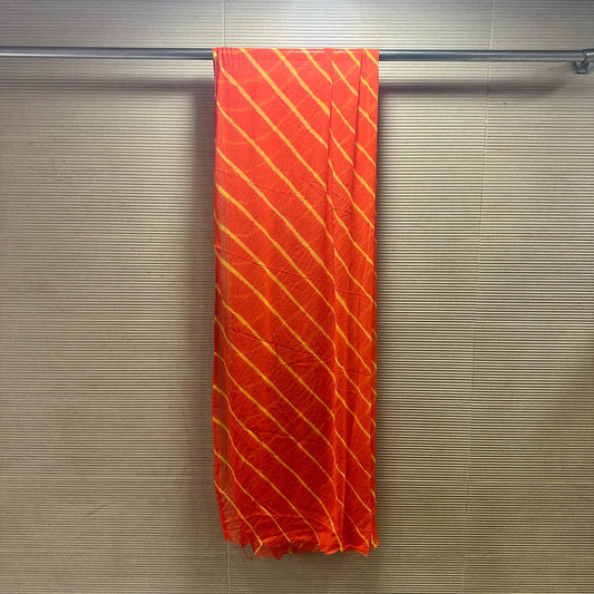 Orange Leheriya Chiffon Dupatta