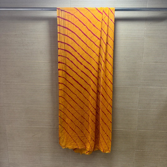 Yellow Leheriya Chiffon Dupatta