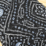 Black Colour Bandhani Georgette Printed Fabric - Shree Om Fabrics