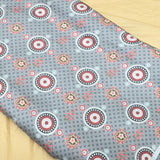 Dark Grey Colour Ajrakh Satin Printed Fabric - Shree Om Fabrics