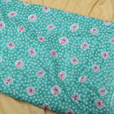 Rama Green Colour Bandhani Cotton Printed Fabric - Shree Om Fabrics