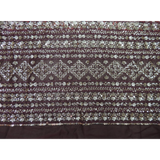 Floral Batik Print Sequins Embroidery Georgette Fabric with Sequins Daman Border