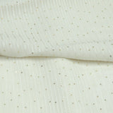 All Over Lining Sequins Work Embroidery On White Dyeable Georgette Fabric