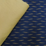 Navy Blue And Beige Unstitched Suit (2 Piece)