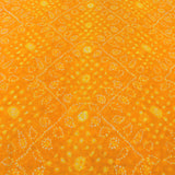 Yellow Bandhani Georgette Printed Fabric