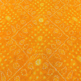 Yellow Bandhani Georgette Printed Fabric
