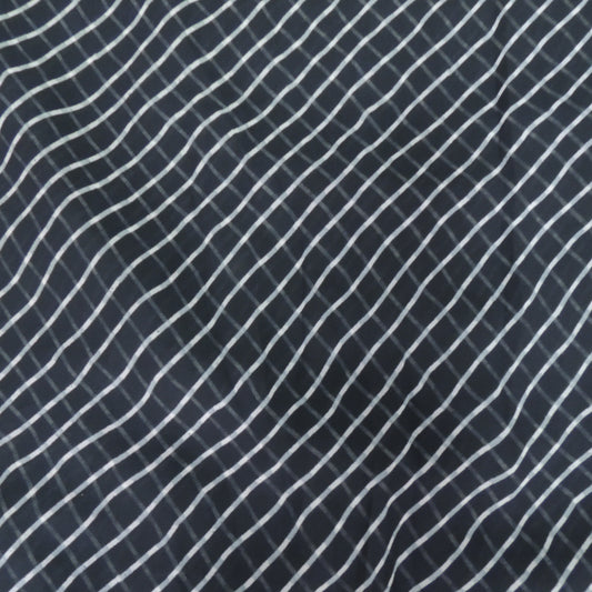 Black Colour Leheriya Georgette Printed Fabric