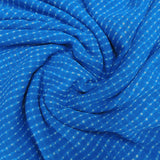 Sky Blue Colour Leheriya Georgette Printed Fabric