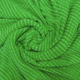 Green Colour Leheriya Georgette Printed Fabric