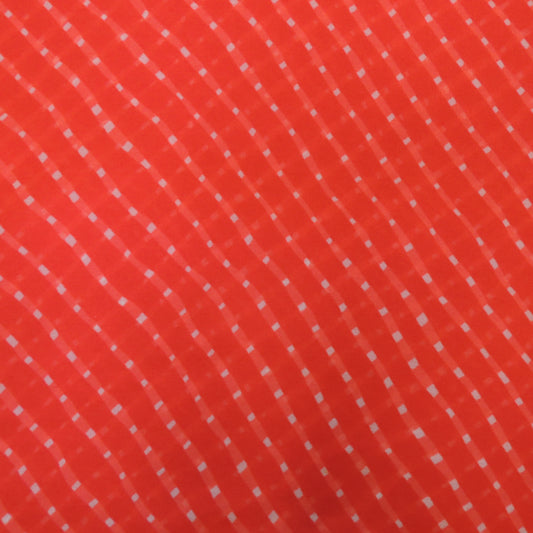 Red Colour Leheriya Georgette Printed Fabric