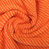 Orange Colour Leheriya Georgette Printed Fabric