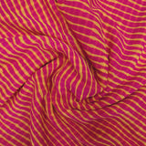 Pink Colour Leheriya Georgette Printed Fabric