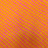 Orange pink Colour Leheriya Georgette Printed Fabric