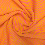 Orange pink Colour Leheriya Georgette Printed Fabric