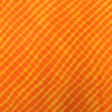 Red orange Colour Leheriya Georgette Printed Fabric