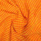 Red orange Colour Leheriya Georgette Printed Fabric