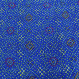 Blue Colour Bandhani Georgette Printed Fabric