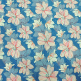 Floral Print On Cotton Linen Fabric