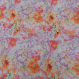 Floral Print On Cotton Linen Fabric