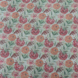 Floral Print On Cotton Linen Fabric