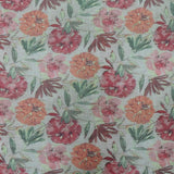 Floral Print On Cotton Linen Fabric