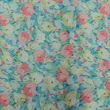 Floral Print On Cotton Linen Fabric