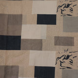 Abstract Print On Cotton Linen Fabric