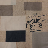 Abstract Print On Cotton Linen Fabric