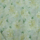 Floral Print On Viscose Organza Fabric