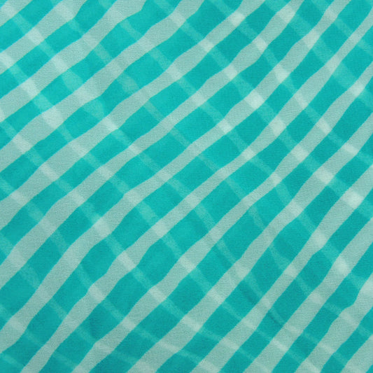 Teal Blue Colour Leheriya Georgette Printed Fabric