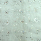 Jaal Sequins Work On Dyeable Georgette Fabric